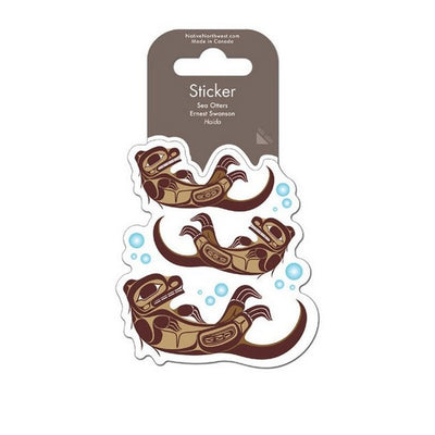 Sea Otters Haida Sticker | Native Northwest | boogie + birdie | Ernest Swanson