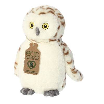 Snowy Owl Plush 9" | Aurora Eco Nation | boogie + birdie