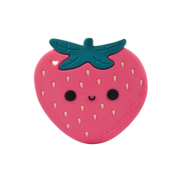 Strawberry Silicone Teether | Loulou Lollipop | boogie + birdie