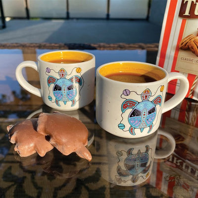 Turtle Ceramic Espresso Mugs - Set of 2 |  Native Northwest | boogie + birdie