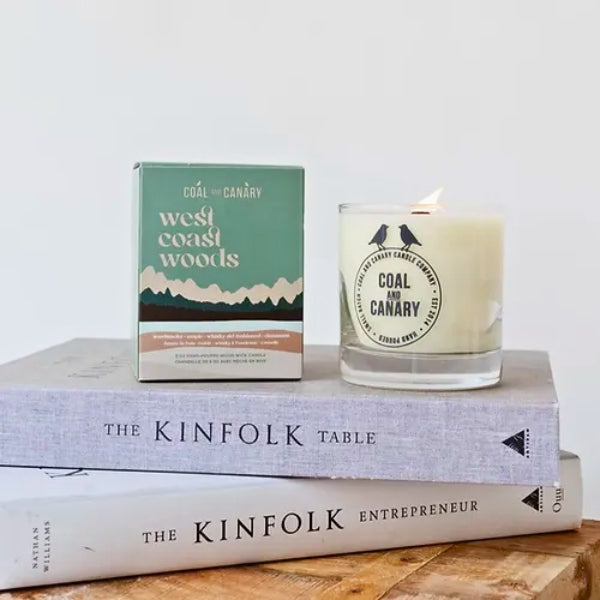 West Coast Woods Candle | Coal & Canary | boogie + birdie