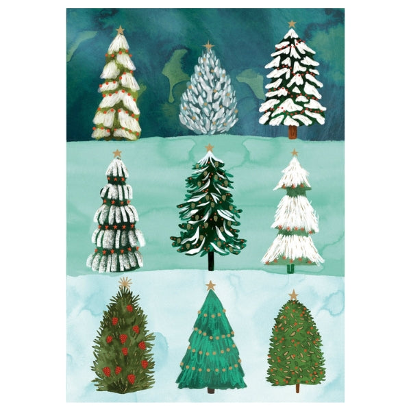 Fir Trees Holiday Greeting Card | Roger La Borde | boogie + birdie