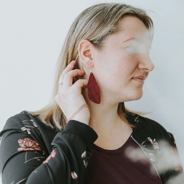 Wine Wing Cork Earrings | Plum Tree | boogie + birdie

