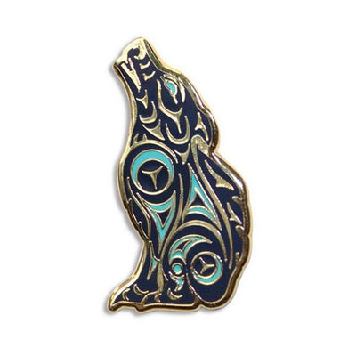 Wolf Coast Salish Enamel Pin | Native Northwest | boogie + birdie