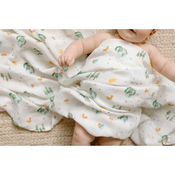 World of Wonder Eric Carle | The Very Hungry Caterpillar Muslin Swaddle | Loulou Lollipop | boogie + birdie