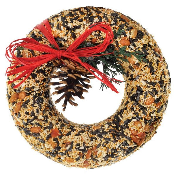 Wild Feast Bird Seed Wreath with Bow & Pine | Mr. Bird | boogie + birdie