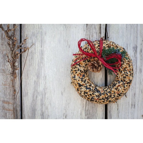 Wild Feast Bird Seed Wreath with Bow & Pine | Mr. Bird | boogie + birdie