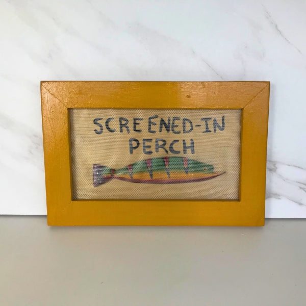Screened in Perch Wall Art - Yellow Frame | Roach | boogie + birdie