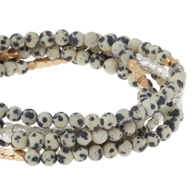 Dalmation Jasper Wrap Bracelet / Necklace | Jewellery | Shop a selection of jewellery at boogie + birdie