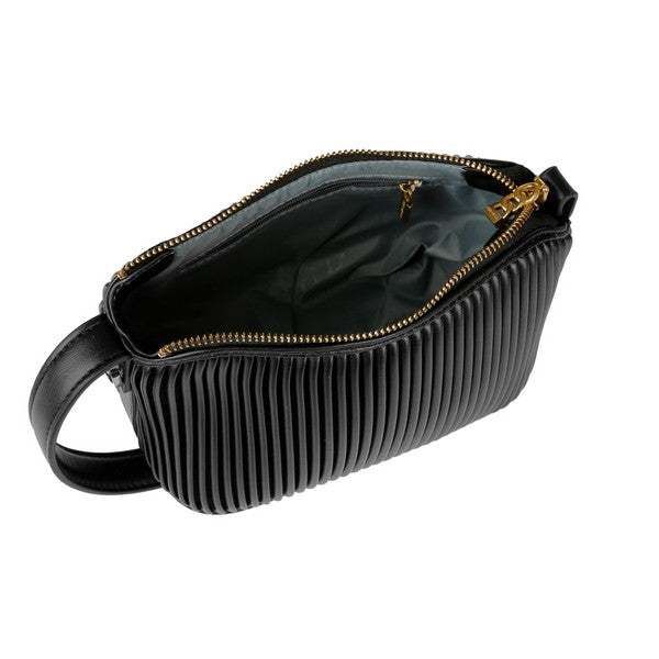 Black Pleated Pixie Mood Ella Crossbody | Shop bags and accessories at boogie + birdie in Ottawa.