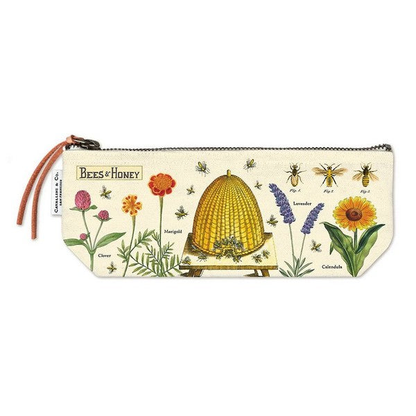 Mini Bees & Honey Zipper Pouch | Shop Cavallini Paper & Co. at boogie + birdie in Ottawa.