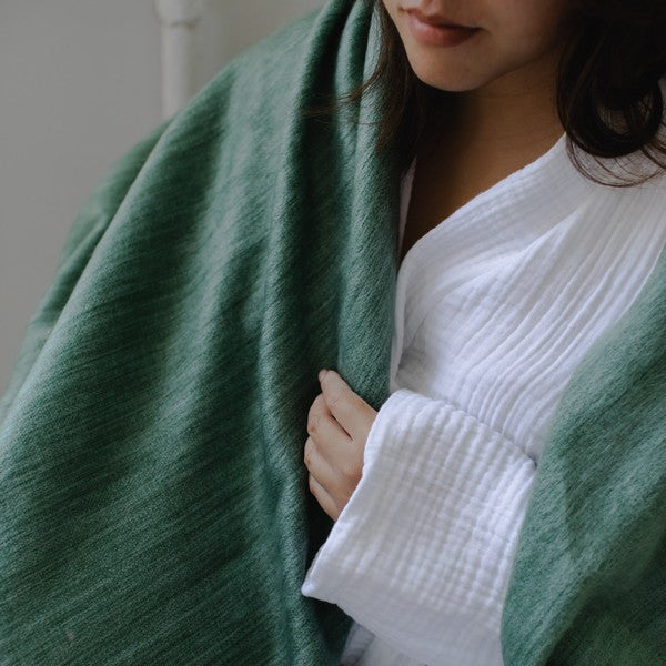 Heathered Sage Large Alpaca Throw | Shop Pokoloko at boogie + birdie