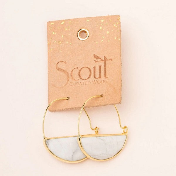 Stone Prism Hoop Earrings - Black Spinel & Gold | Jewellery | boogie + birdie